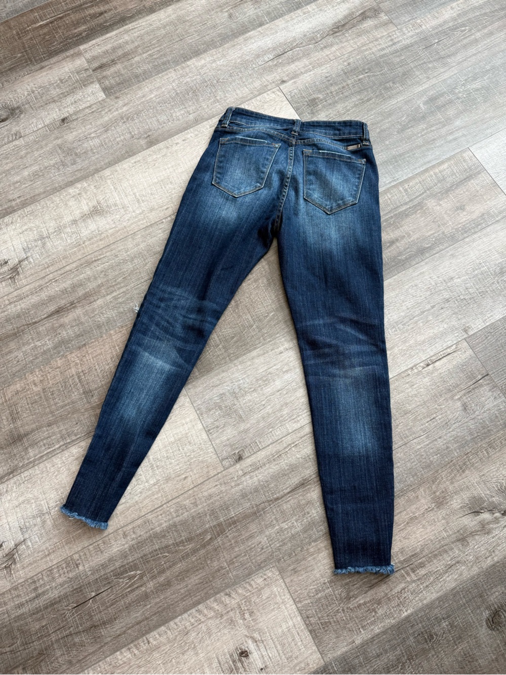 KanCan Dark Blue Distressed Skinny Jeans - Picture 5 of 5